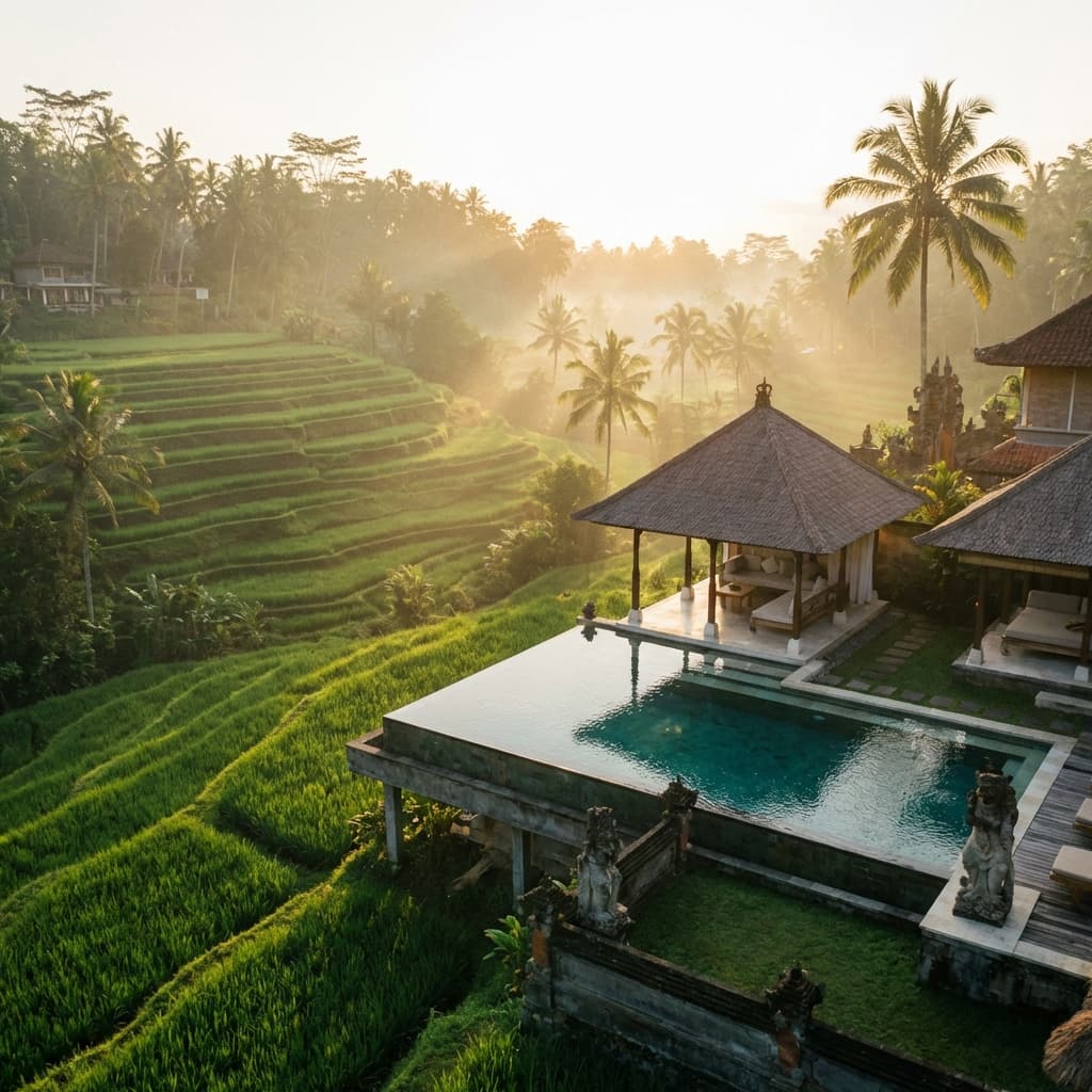 Hot air balloons over Cappadocia at sunrise